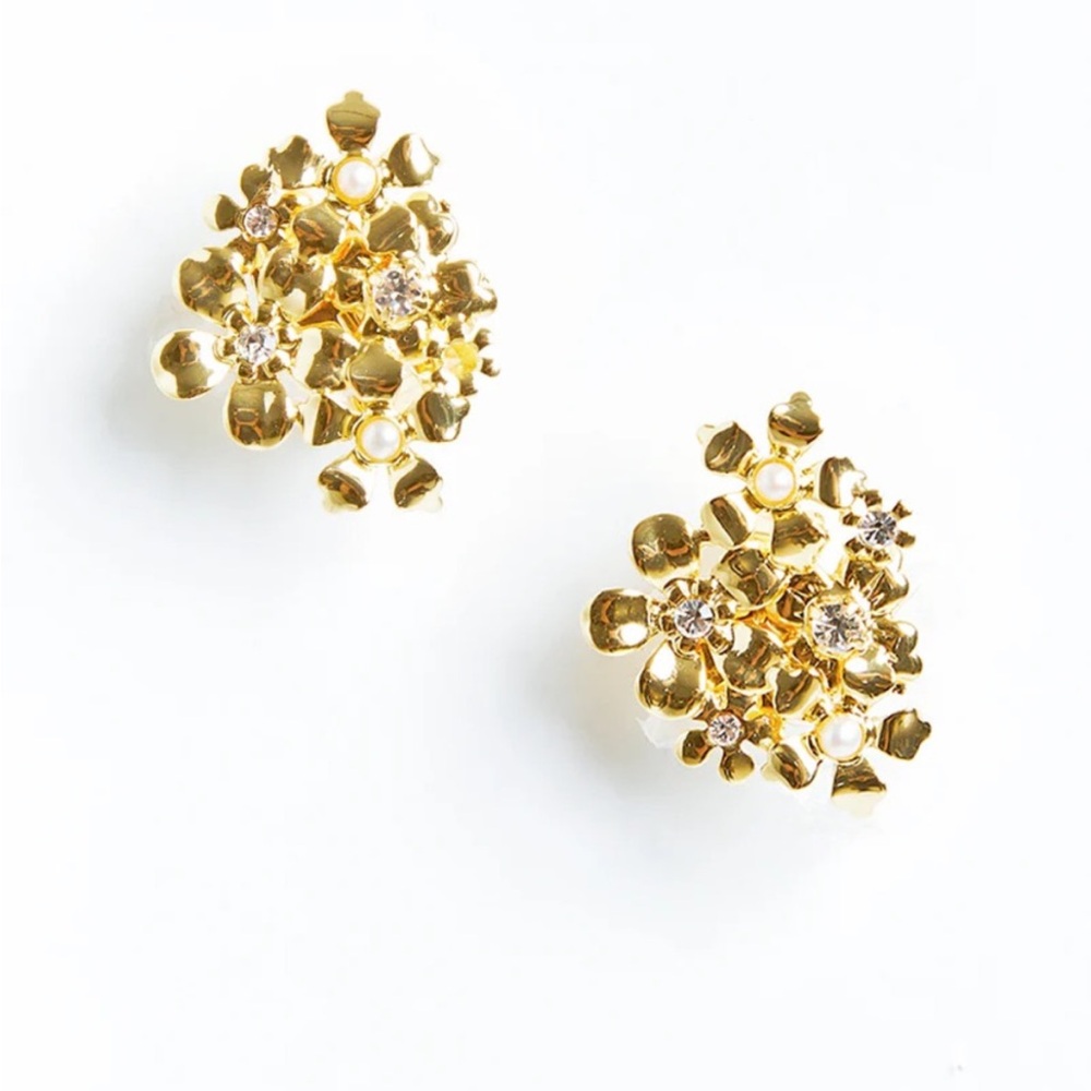 Narra Cluster Clip On Earrings
